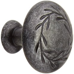 Amerock BP1581WID inspirations Wrought Iron Dark Leaf Cabinet Hardware Knob, 1-1/4×22 Diameter – 25 Pack