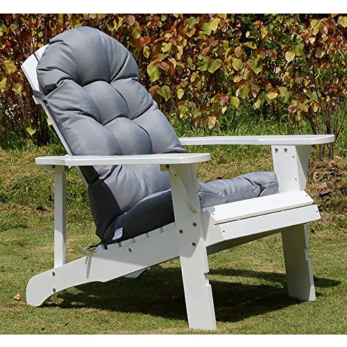 Adirondack Chair Cushion, High Back Indoor Outdoor Patio Tufted Lounge Cushion, Waterproof & Uv-Resistant Seat Pads for Patio Lawn Furniture,Gray - Image 5